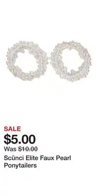 Ulta Beauty Scünci Elite Faux Pearl Ponytailers offer