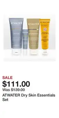 Ulta Beauty ATWATER Dry Skin Essentials Set offer