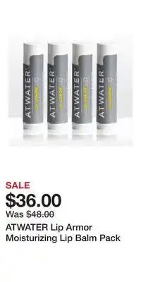Ulta Beauty ATWATER Lip Armor Moisturizing Lip Balm Pack offer