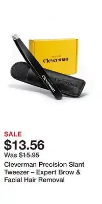 Ulta Beauty Cleverman Precision Slant Tweezer – Expert Brow & Facial Hair Removal offer