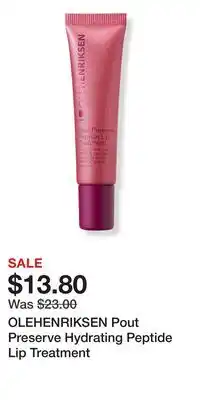 Ulta Beauty OLEHENRIKSEN Pout Preserve Hydrating Peptide Lip Treatment offer