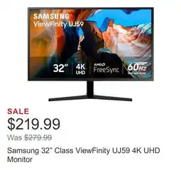 Costco Samsung 32 Class ViewFinity UJ59 4K UHD Monitor offer
