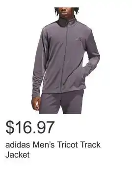Costco adidas Men's Tricot Track Jacket offer