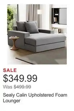 Costco Sealy Calin Upholstered Foam Lounger offer