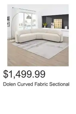 Costco Dolen Curved Fabric Sectional offer