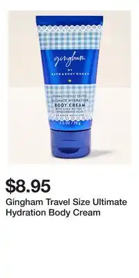 Bath & Body Works Gingham Travel Size Ultimate Hydration Body Cream offer