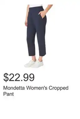 Costco Mondetta Women's Cropped Pant offer