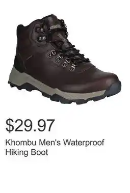 Costco Khombu Men's Waterproof Hiking Boot offer