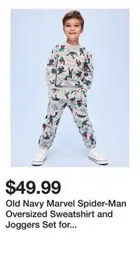 Old Navy Old Navy Marvel Spider-Man Oversized Sweatshirt and Joggers Set for Toddler Boys offer