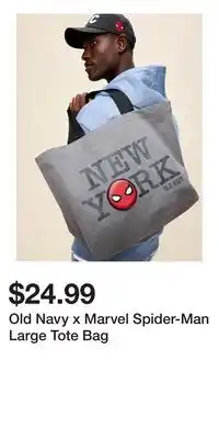 Old Navy Old Navy x Marvel Spider-Man Large Tote Bag offer