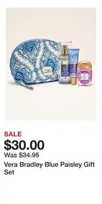 Bath & Body Works Vera Bradley Blue Paisley Gift Set offer