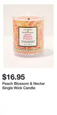 Bath & Body Works Peach Blossom & Nectar Single Wick Candle offer