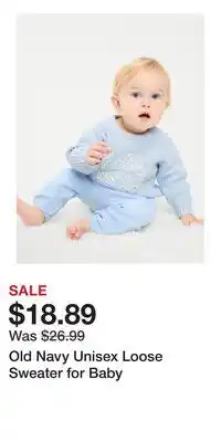 Old Navy Old Navy Unisex Loose Sweater for Baby offer