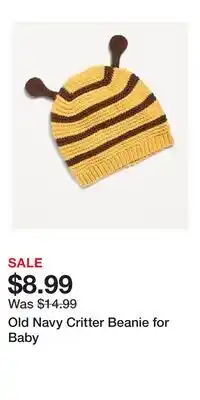 Old Navy Old Navy Critter Beanie for Baby offer