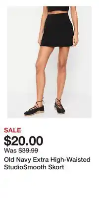 Old Navy Old Navy Extra High-Waisted StudioSmooth Skort offer