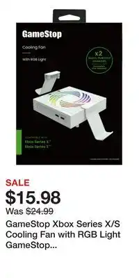 Game Stop GameStop Xbox Series X/S Cooling Fan with RGB Light GameStop Exclusive - White offer