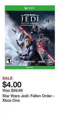 Game Stop Star Wars Jedi: Fallen Order - Xbox One offer