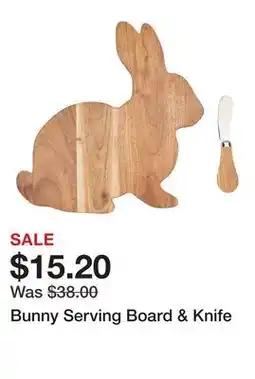 Belk Bunny Serving Board & Knife offer