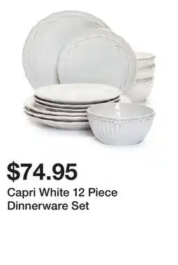 Belk Capri White 12 Piece Dinnerware Set offer