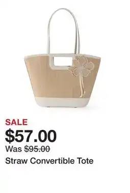 Belk Straw Convertible Tote offer