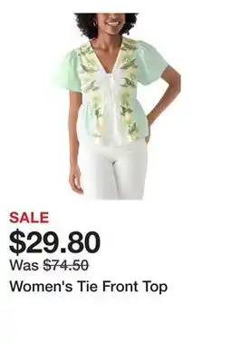Belk Women's Tie Front Top offer