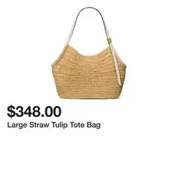 Belk Large Straw Tulip Tote Bag offer
