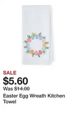 Belk Easter Egg Wreath Kitchen Towel offer