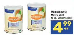 Albertsons Manischewitz Matzo Meal offer