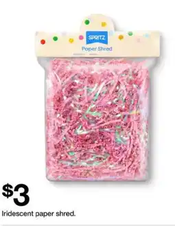 Target Iridescent paper shred offer