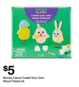 Target Mondo Llama Create-Your-Own Wood Chicks kit offer