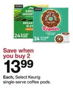 Target Select Keurig single-serve coffee pods offer
