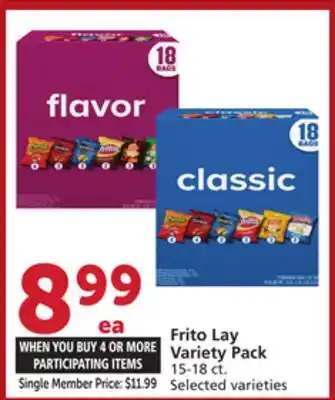 Vons Frito Lay Variety Pack offer