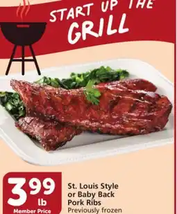 Vons St. Louis Style or Baby Back Pork Ribs offer
