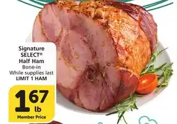 Vons Signature SELECT Half Ham offer