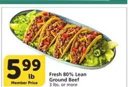 Vons Fresh 80% Lean Ground Beef offer