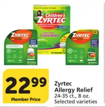 Vons Zyrtec Allergy Relief offer