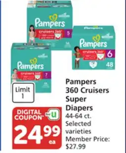 Vons Pampers 360 Cruisers Super Diapers offer