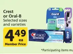 Vons Crest or Oral-B offer
