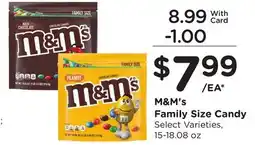 Ralphs M & M' s Family Size Candy offer