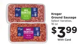Ralphs Kroger Ground Sausage offer