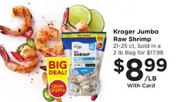Ralphs Kroger Jumbo Raw Shrimp offer