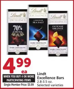Albertsons Lindt Excellence Bars offer