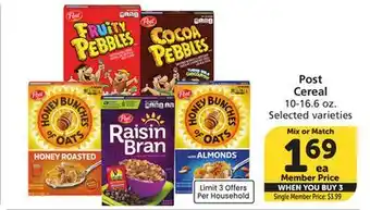 Albertsons Post Cereal offer