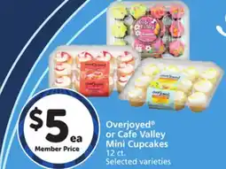 Albertsons Overjoyed or Cafe Valley Mini Cupcakes offer