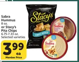 Albertsons Sabra Hummus 8 oz. or Stacy's Pita Chips 6.75-7.33 oz offer