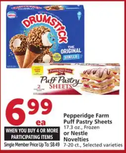 Albertsons Pepperidge Farm Puff Pastry Sheets 17.3 oz., Frozen or Nestle Novelties 7-20 ct offer
