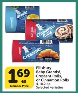 Albertsons Pillsbury Baby Grands!, Crescent Rolls, or Cinnamon Rolls offer