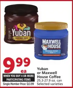 Albertsons Yuban or Maxwell House Coffee offer