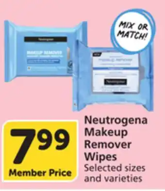 Albertsons Neutrogena Makeup Remover Wipes offer