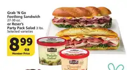 Albertsons Grab'N Go Footlong Sandwich 27-30 oz. or Reser's Party Pack Salad 3 lbs offer